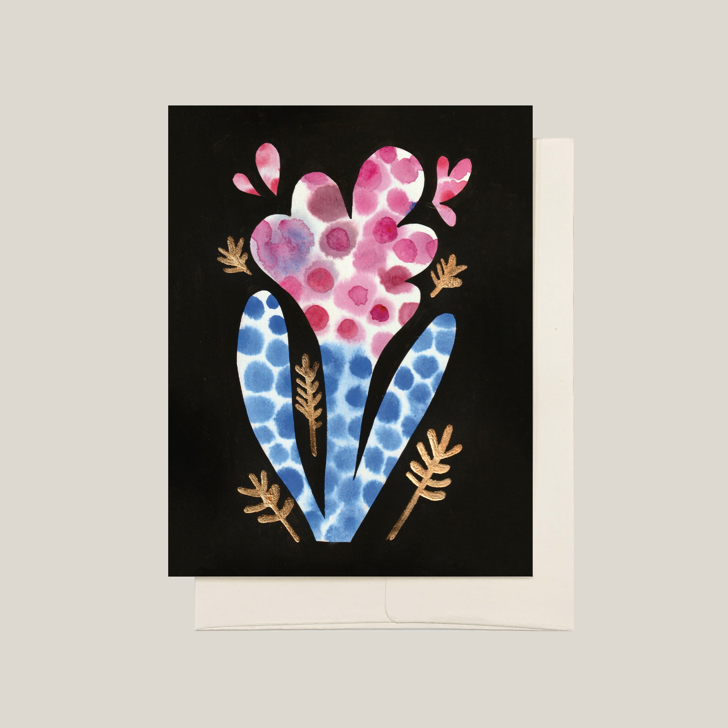 Floral Greeting Card - Midnight Garden Series
