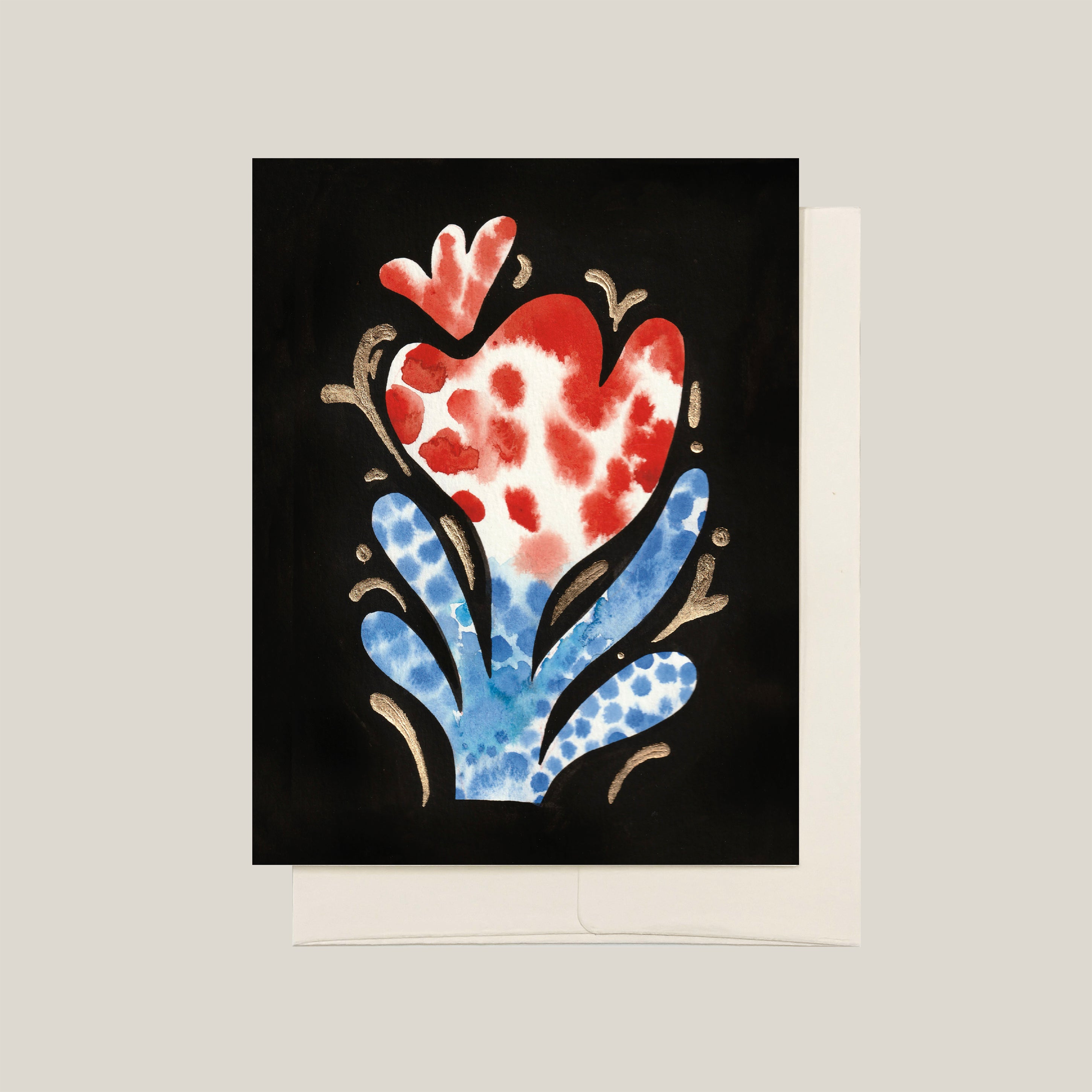 Floral Greeting Card - Midnight Garden Series