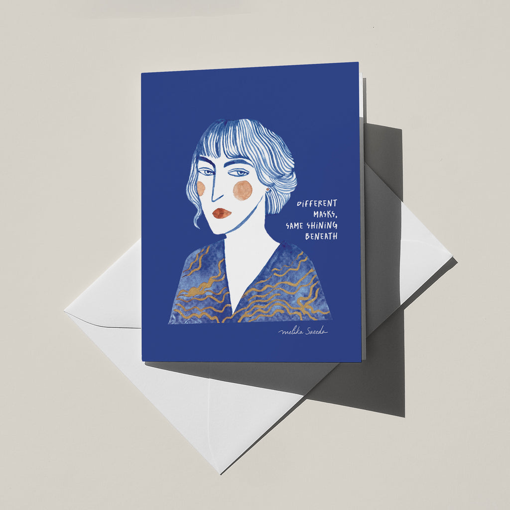 Same Shining Beneath - Greeting Card - Reflections in Blue Series