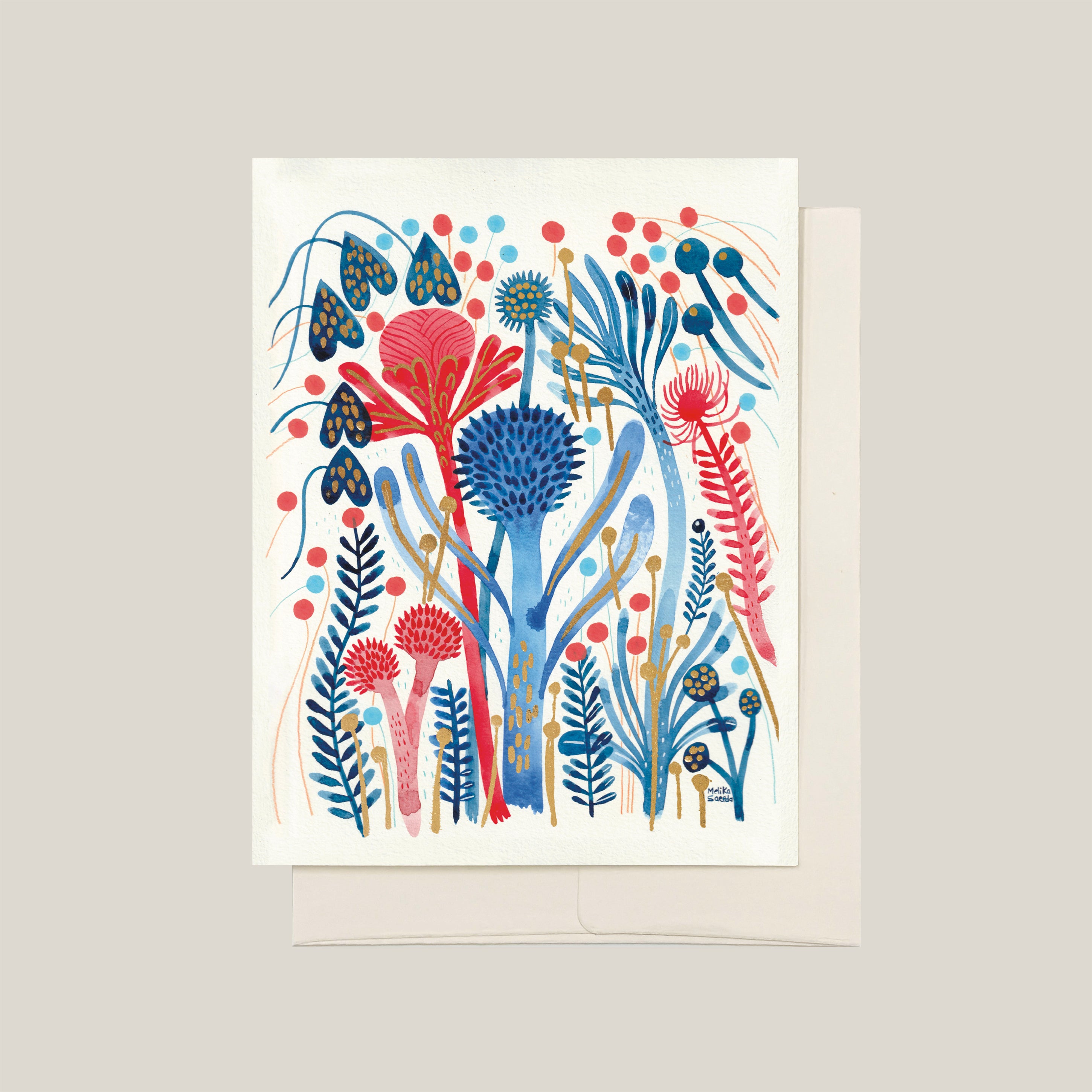 Blank Botanical Card - Wild Garden Series