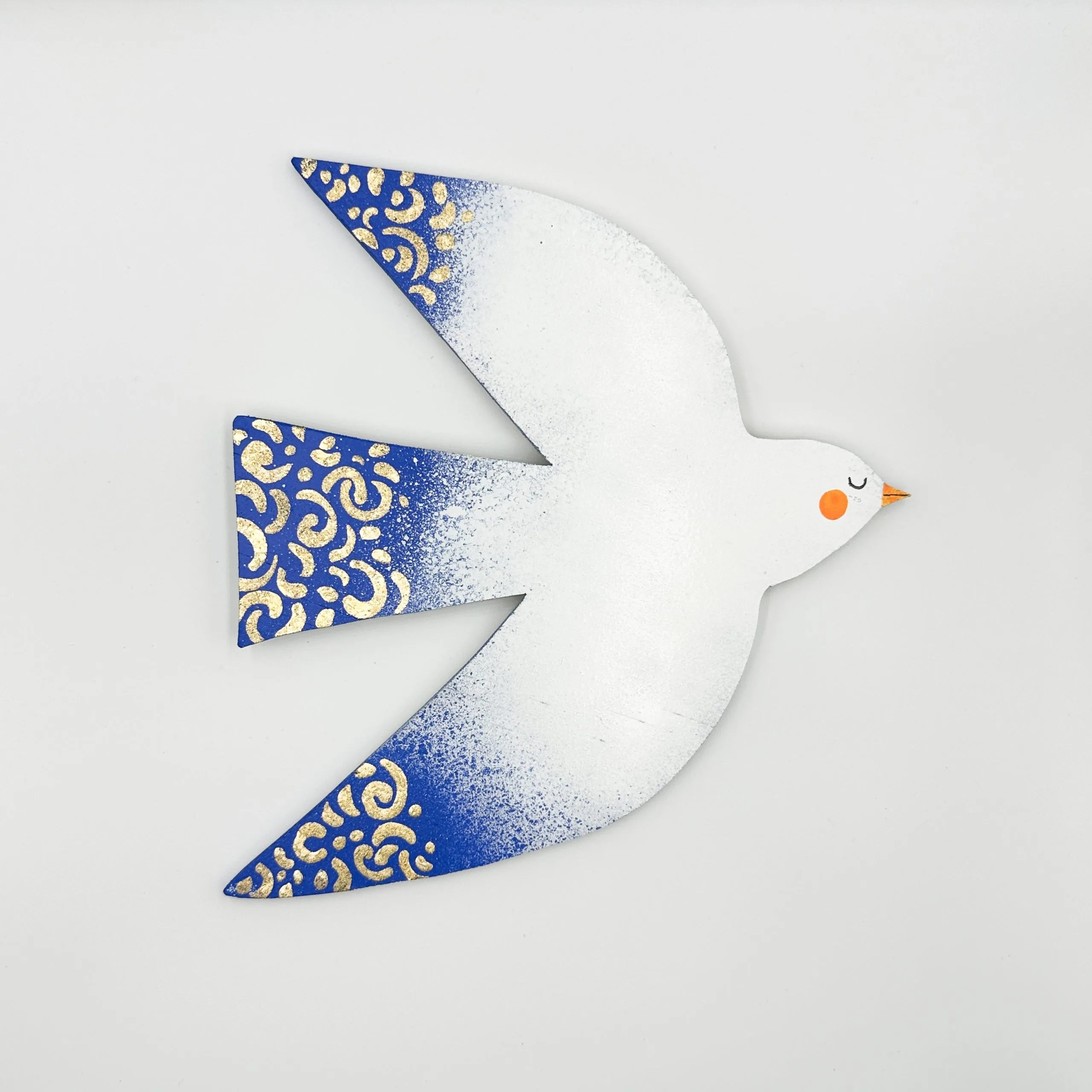 Handmade Wooden Bird Magnetic Wall Hanging