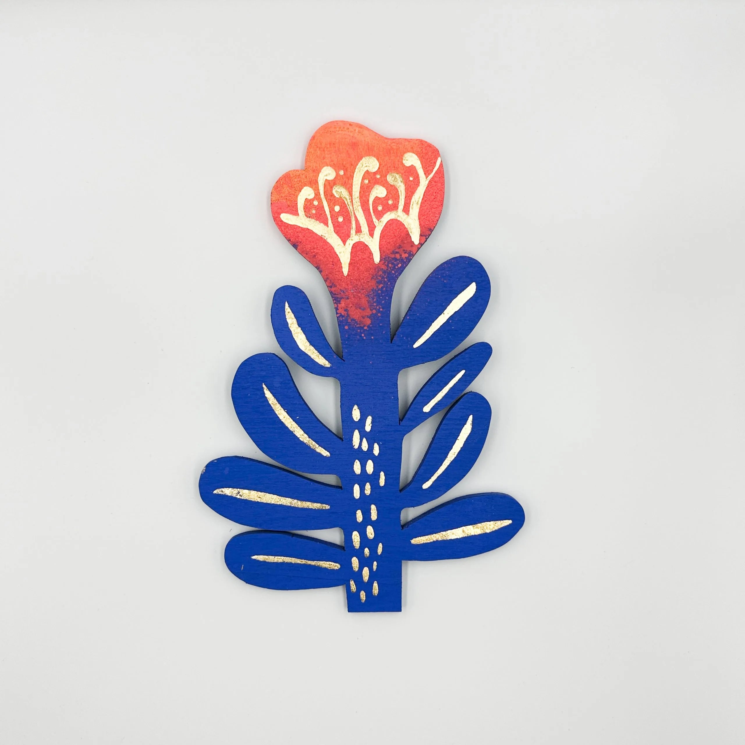 Handmade Wooden Flower Magnetic Wall Hanging