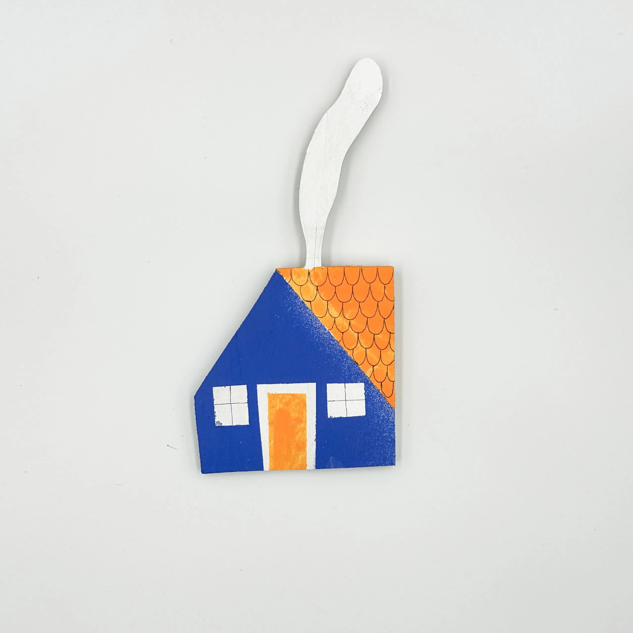 Handmade Wooden House Magnetic Wall Hanging