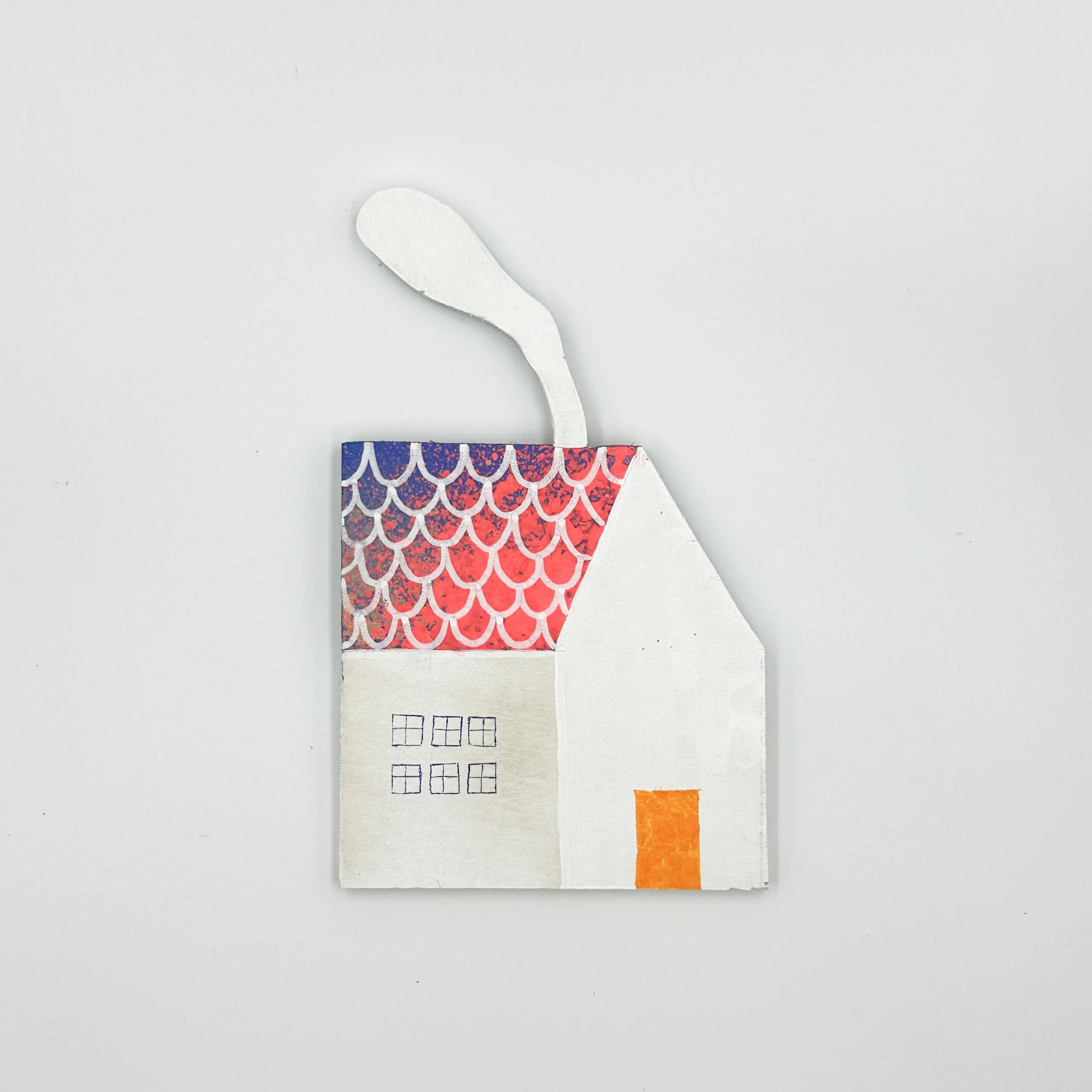 Handmade Wooden House Magnetic Wall Hanging