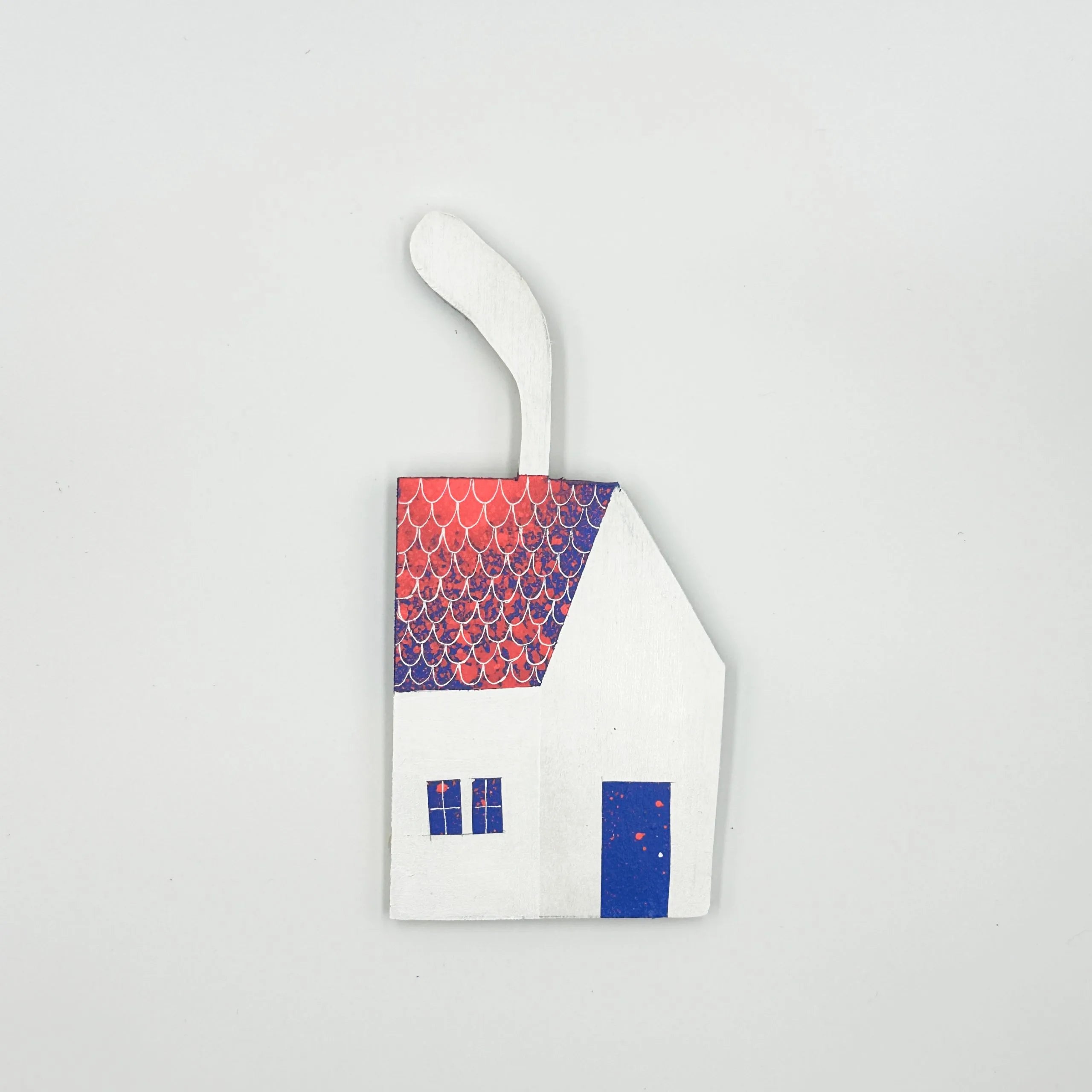 Handmade Wooden House Magnetic Wall Hanging