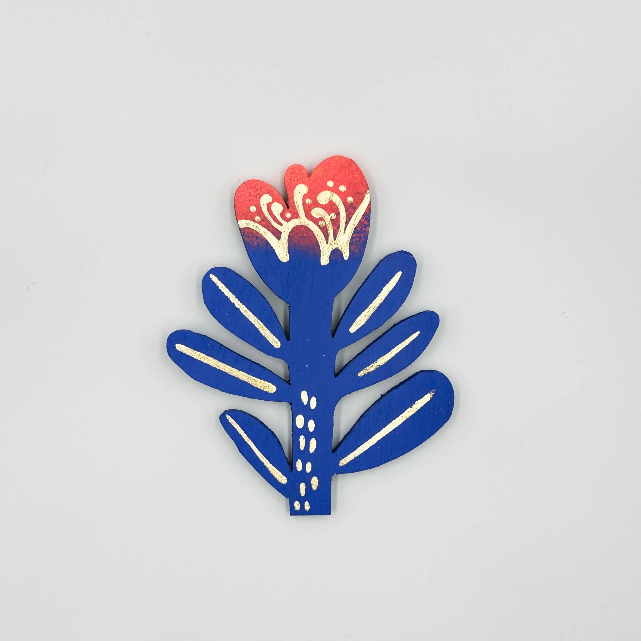 Handmade Wooden Flower Magnetic Wall Hanging