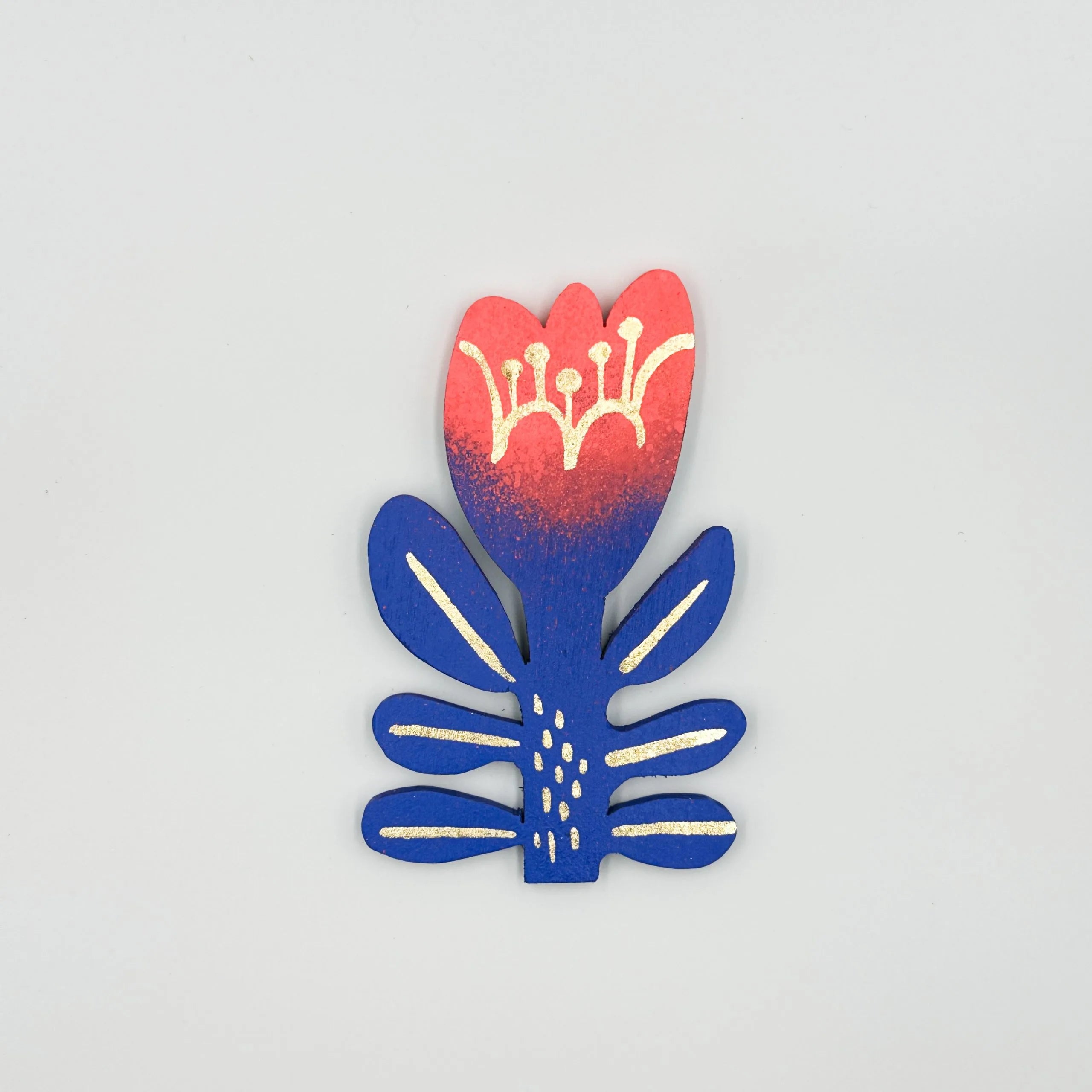 Handmade Wooden Flower Magnetic Wall Hanging