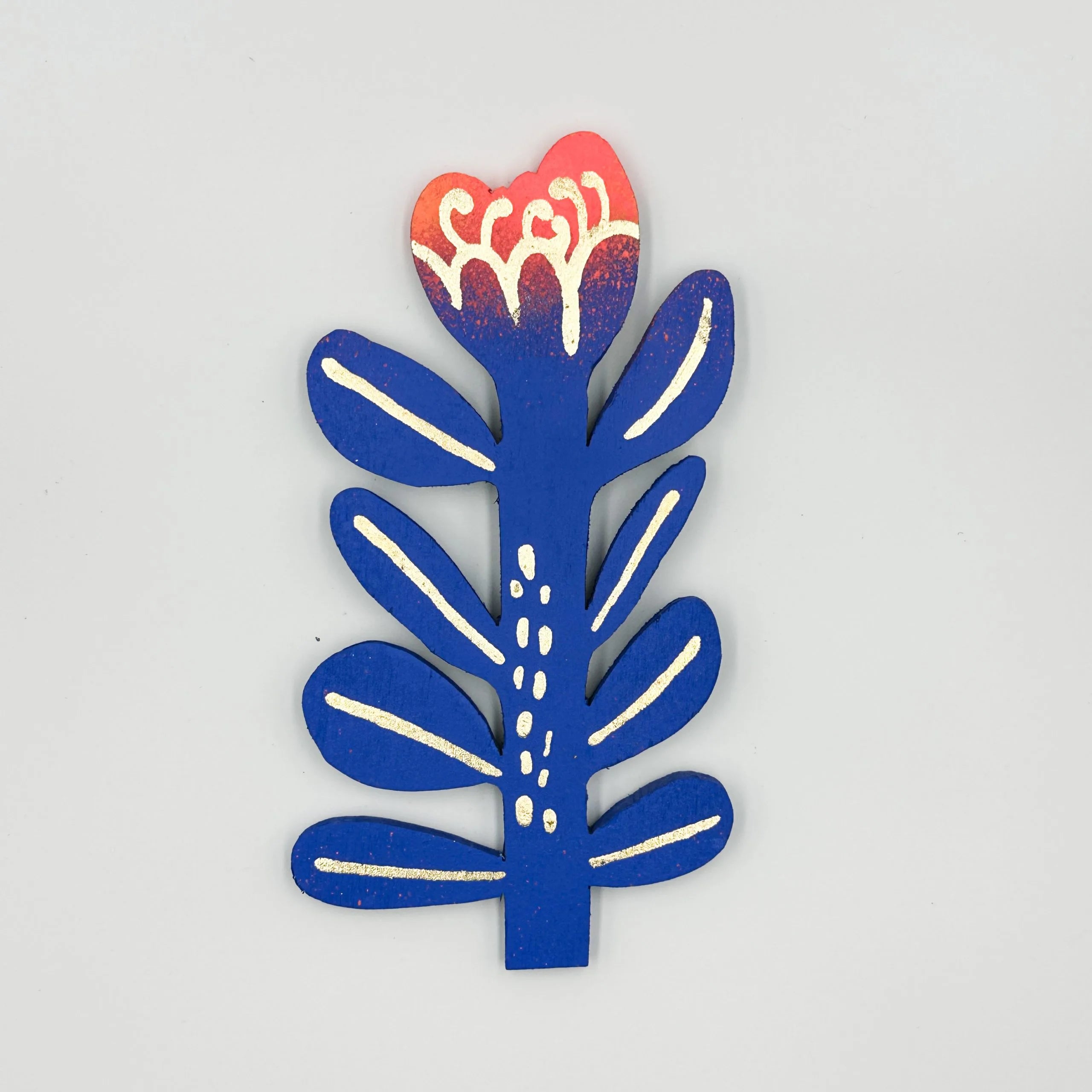 Handmade Wooden Flower Magnetic Wall Hanging