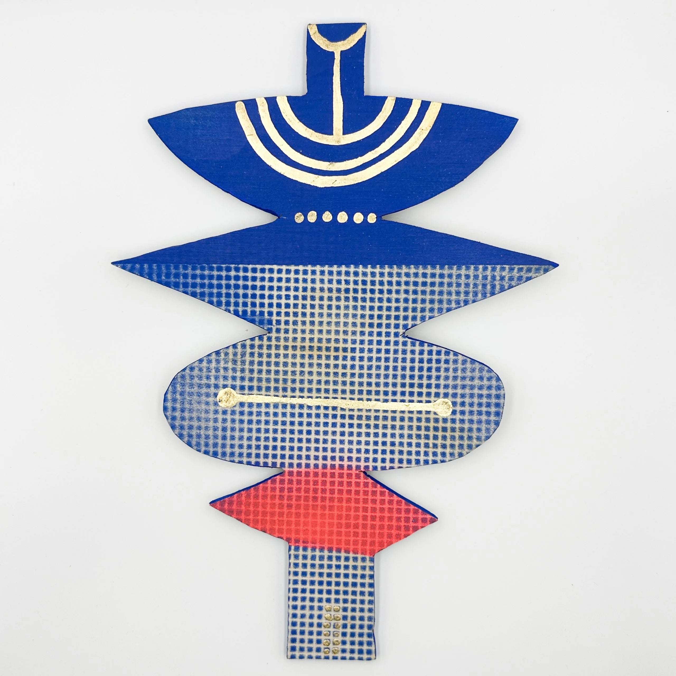 Handmade Wooden Abstract Form Magnetic Wall Hanging