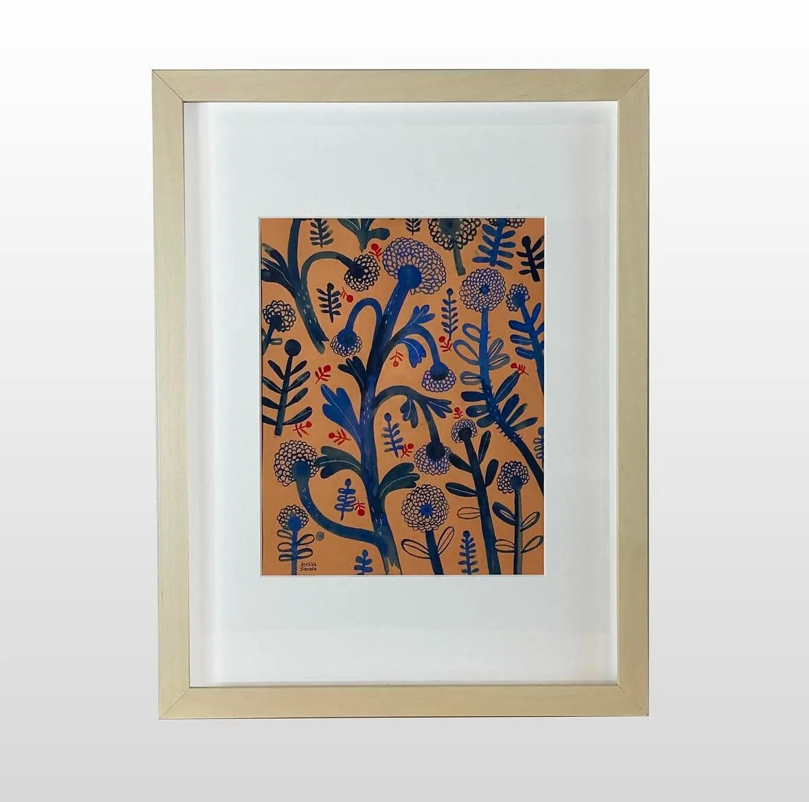 Indigo Garden Watercolour Botanical Wall Art