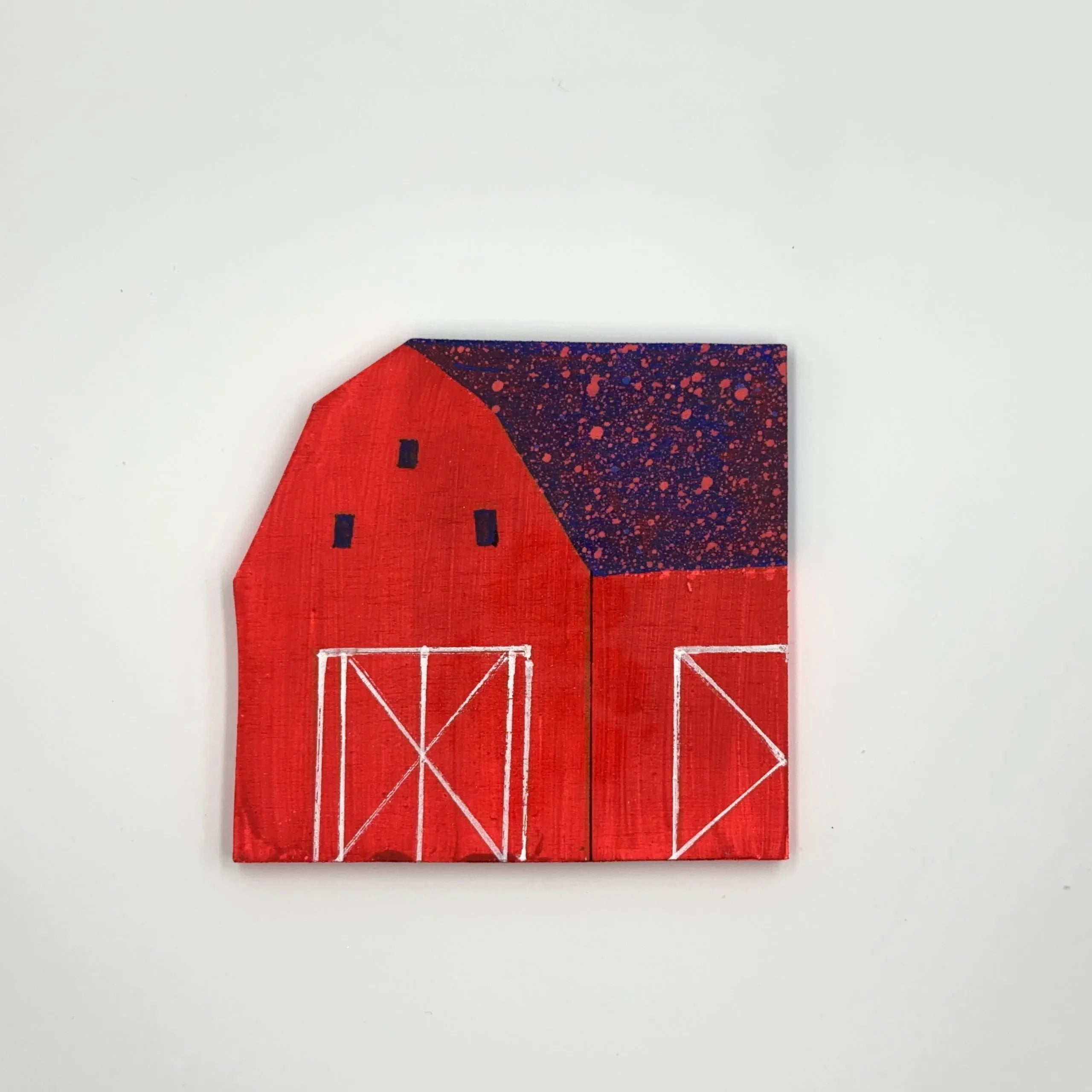 Handmade Wooden Barn Magnetic Wall Hanging