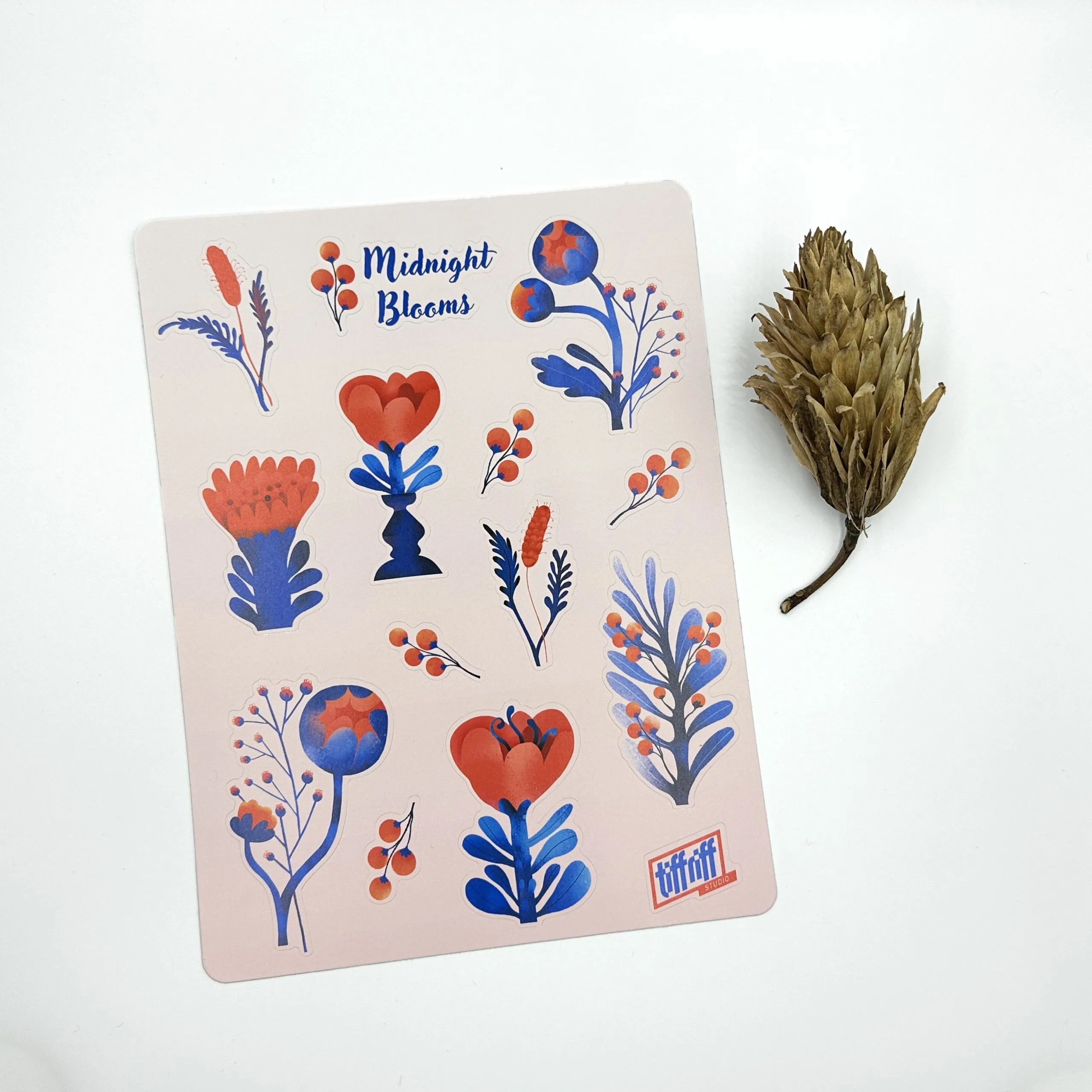 Midnight Blooms Floral Sticker Sheet