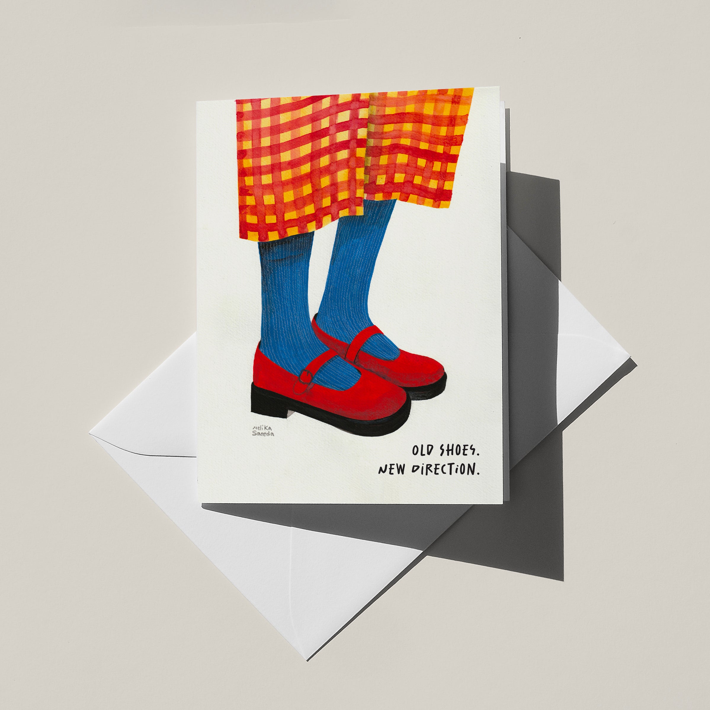 Old shoes. New direction Greeting Card