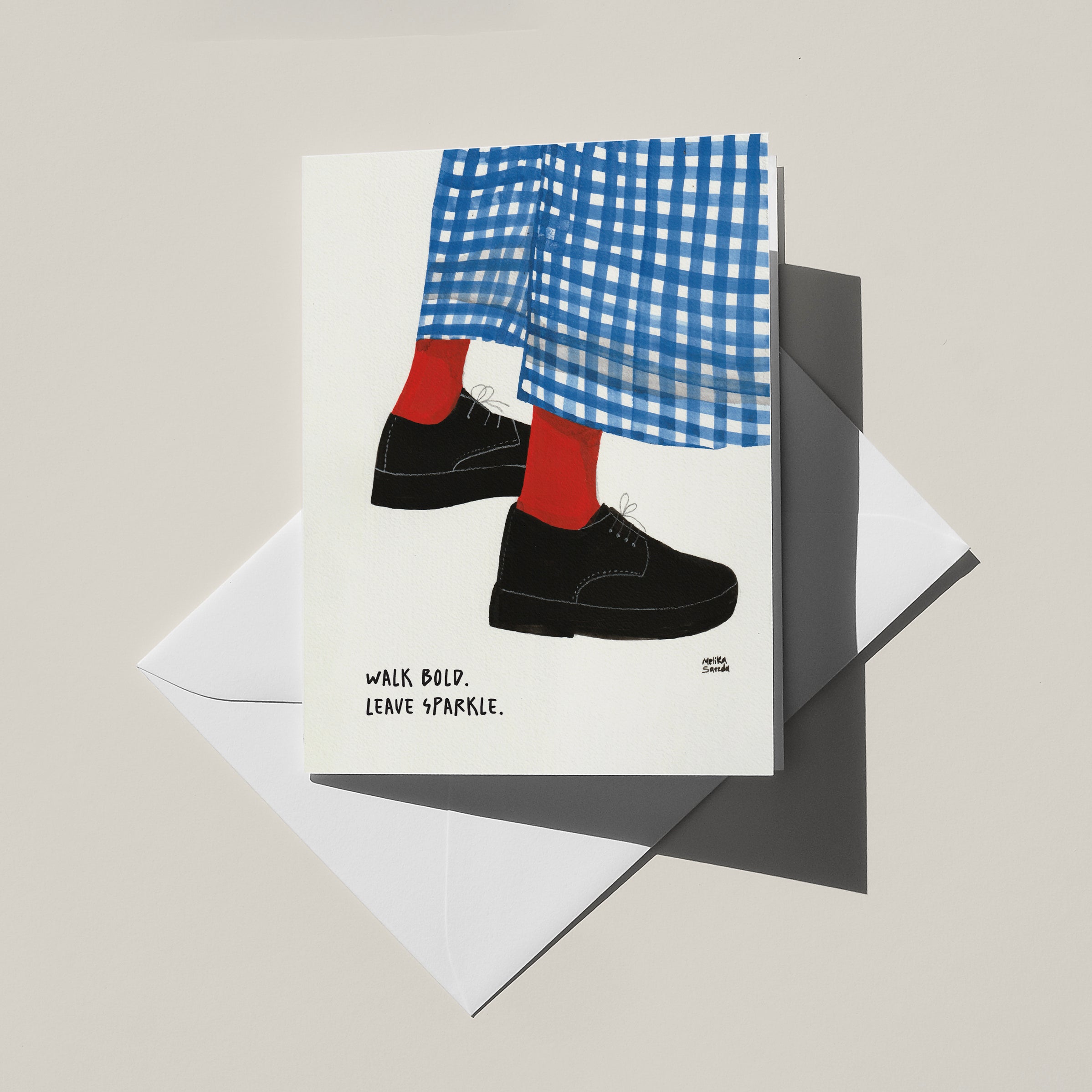 Walk Bold Leave Sparkle. Greeting Card