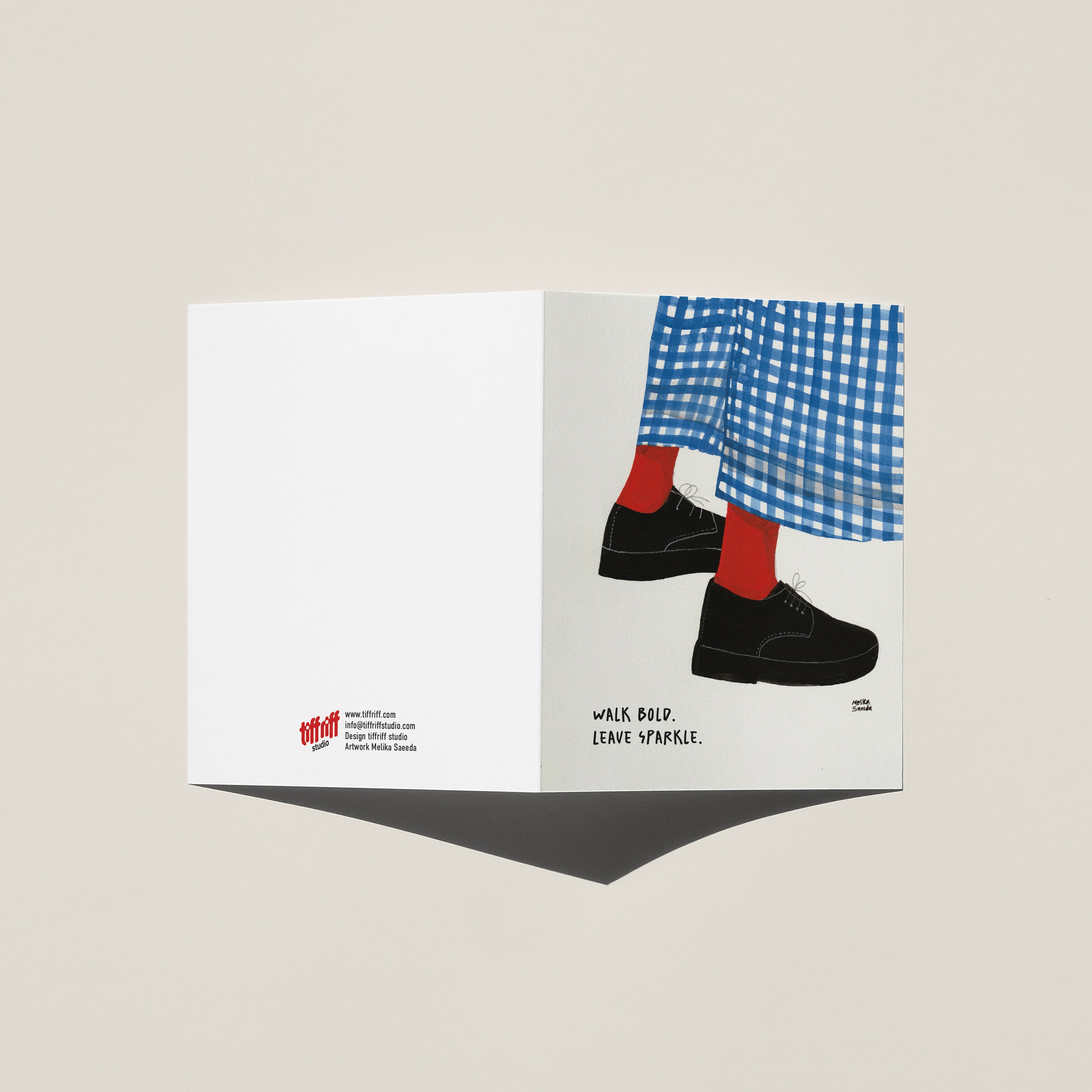 Walk Bold Leave Sparkle. Greeting Card